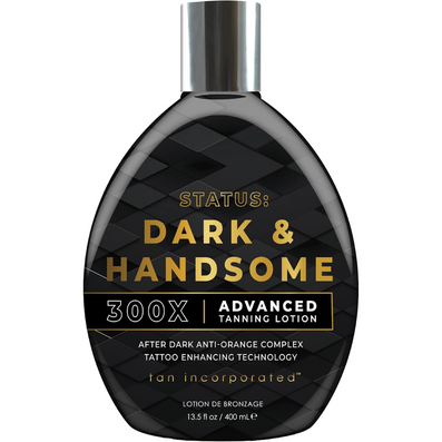 Tan Incorporated Status Dark & Handsome Anti-Orange Complex Tanning Accelerator Lotion 400ml