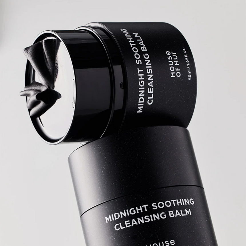 House Of Hur Midnight Soothing Cleansing Balm displayed against a soft grey backdrop.