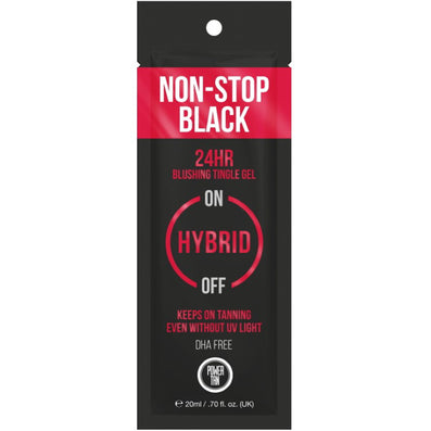 Power Tan Non-Stop Black 24H Blushing Hybrid Tingle Gel Tanning Accelerator Sachet 20ml