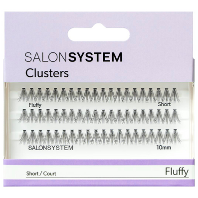 Salon System Individual Lashes Black Fluffy Short