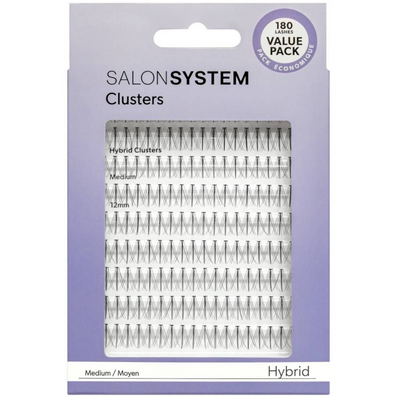 Salon System Individual Cluster Lashes Value Pack Hybrid Medium Black