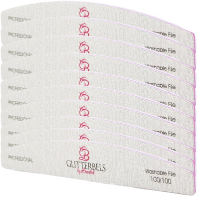 Glitterbels Nail File 100/100 Grit Pack of 10