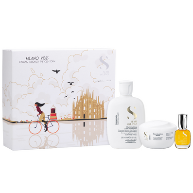 Alfaparf Milano Semi Di Lino Diamond Illuminating Holiday Kit