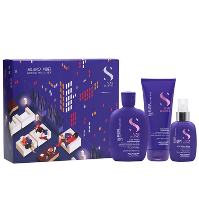 Alfaparf Milano Semi Di Lino Blonde Anti-Yellow Holiday Kit