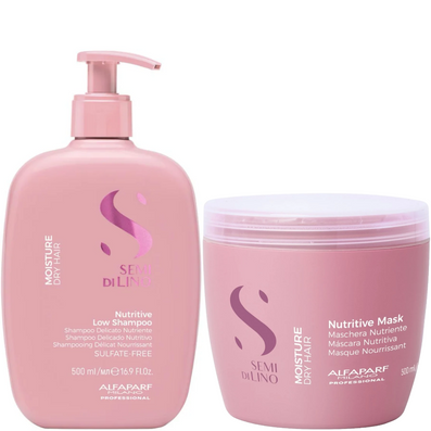 Alfaparf Milano Semi Di Lino Moisture Nutritive Shampoo & Mask Twin 2 x 500ml