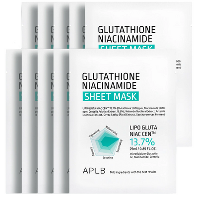 APLB Glutathione Niacinamide Sheet Mask 10 x 25ml