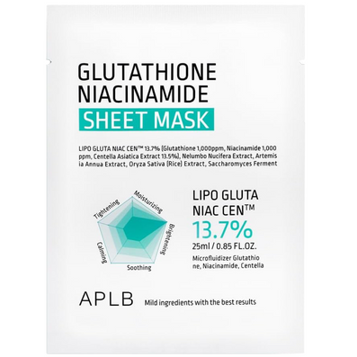 APLB Glutathione Niacinamide Sheet Mask 25ml
