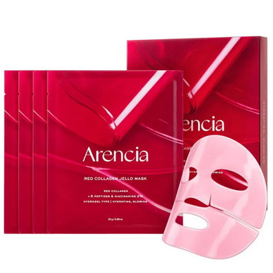 Arencia Red Collagen Jello Hydrogel Mask 4 x 25g