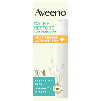 Aveeno Face Calm+ Restore Moisturising Lotion SPF50 50ml