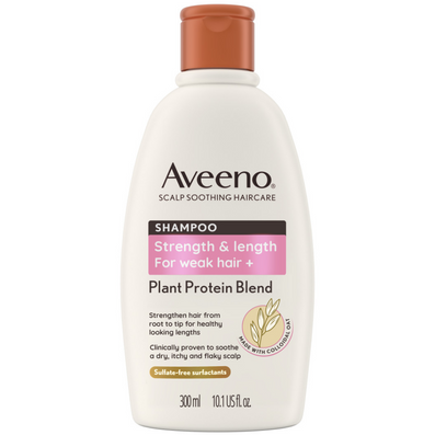 Aveeno Strength & Length Plant-Based Keratin Blend Shampoo 300ml