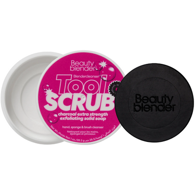 Beautyblender Bleandercleanser Tool Scrub Solid Exfoliating Hand, Sponge & Brush Cleanser Charcoal 28g