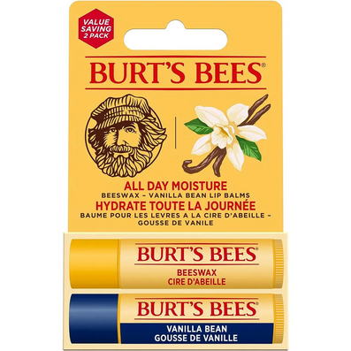 Burt's Bees Lip Balm Vanilla Bean Tube Duo 2 x 4.25g