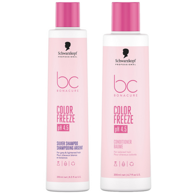 Schwarzkopf Professional BC Bonacure Clean pH 4.5 Colour Freeze Silver Shampoo 250ml & Colour Freeze Conditioner 200ml Twin