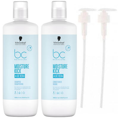 Schwarzkopf Professional BC Bonacure Clean Moisture Kick Shampoo & Conditioner Twin 2 x 1000ml