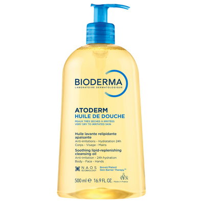 Bioderma Atoderm Soothing Lipid-Replenishing Cleansing Shower Oil 500ml