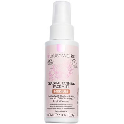 Brushworks Gradual Tanning Face Mist Medium 100ml