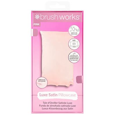 Brushworks Luxe Satin Pillowcase Pink