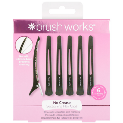 Brushworks No Crease Sectioning Clips Pack of 6