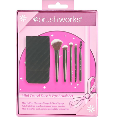 Brushworks Mini Travel Face & Eye Brush Set
