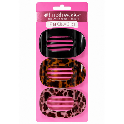 Brushworks Flat Claw Clips Pack of 3