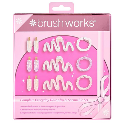 Brushworks Complete Everyday Hair Clip & Scrunchie Gift Set