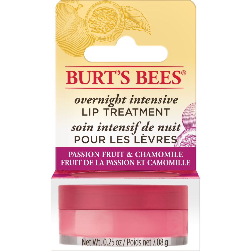 Burt's Bees Overnight Passionfruit \u0026 Chamomile Lip Treatment 7g – Justmylook, image size:1000x1000