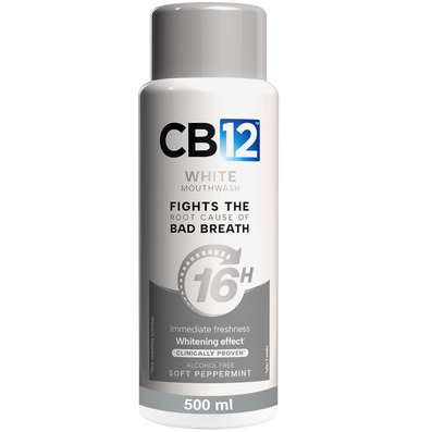 CB12 Mouthwash Oral Rinse Whitening Soft Peppermint 500ml