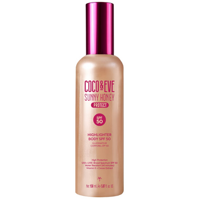 Coco & Eve Sunny Honey Protect Body Highlighter SPF50 150ml