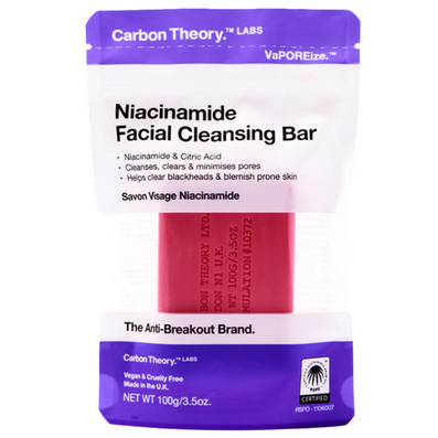 Carbon Theory VaPOREise Niacinamide Facial Cleansing Bar 100g