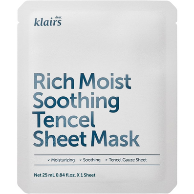 Dear, Klairs Rich Moist Soothing Tencel Sheet Mask 25ml