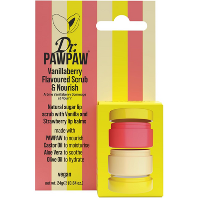 Dr. PawPaw Vanillaberry Scrub & Nourish Lip Scrub & Balm Duo