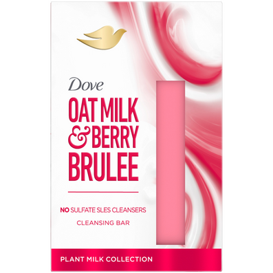 Dove Oat Milk & Berry Brulee Plant Milk Cleansing Bar 141g
