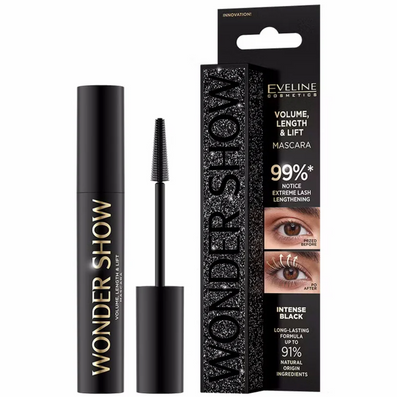 Eveline Cosmetics Wonder Show Volume, Length & Lift Mascara Intense Black 7ml