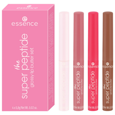 Essence The Super Peptide Glossy Lip Butter Set 4 x 0.8g