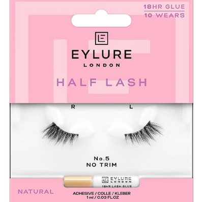 Eylure Half Lash No. 5 Natural No Trim Strip Lashes Black
