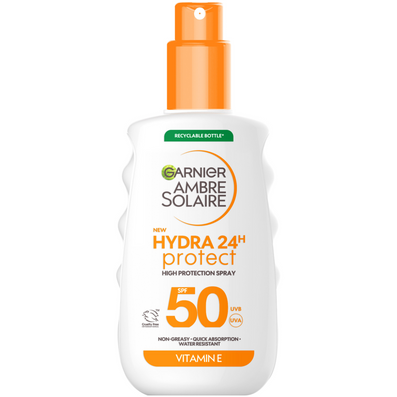 Garnier Ambre Solaire Hydra 24H Protect Sun Cream Spray SPF50 175ml