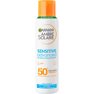 Garnier Ambre Solaire Sensitive Advanced Hypoallergenic Invisible Protection Mist SPF50+ 150ml