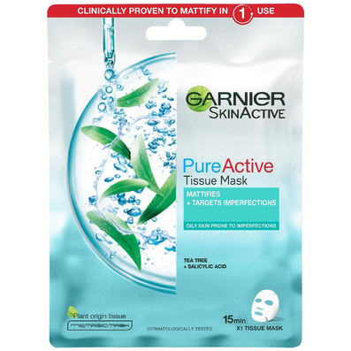 Garnier Pure Active Tea Tree & Salicylic Acid Tissue Mask 23g