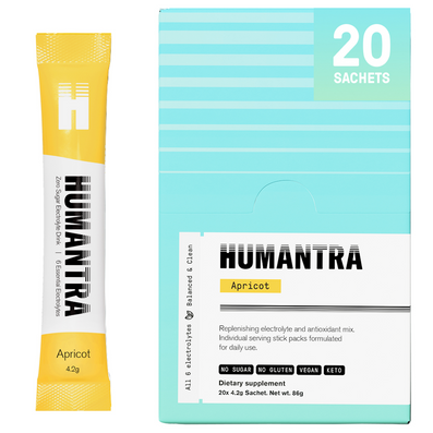 Humantra Apricot Electrolyte Powder Hydrating Supplement x20