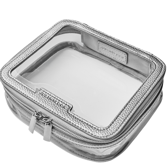 Justmylook Cosmetic Travel Bag Silver