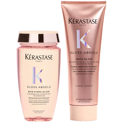 Kérastase Gloss Absolu Bain Hydra-Glaze Hydra-Illuminating Shampoo & Fondant Amplificateur Insta Glaze Gloss Enhancing Conditioner Twin 2 x 250ml