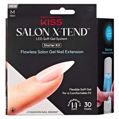 Kiss Salon X-tend LED Soft Gel System Starter Kit Pure 30x
