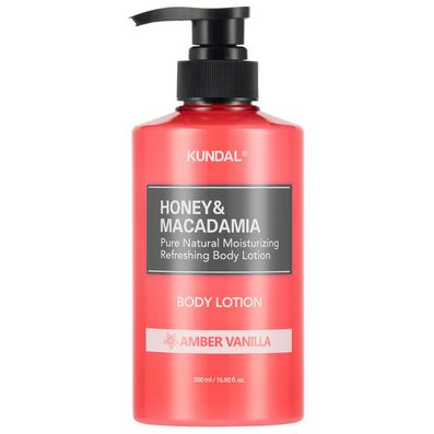 Kundal Honey & Macadamia Pure Natural Moisturising Refreshing Body Lotion Amber Vanilla 500ml