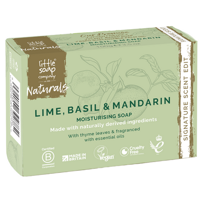 Little Soap Company Naturals Moisturising Soap Bar Lime, Basil & Mandarin 100g