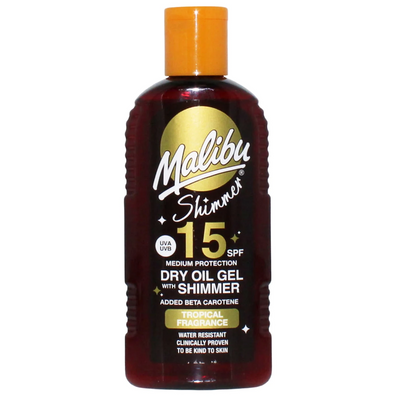 Malibu Dry Oil Gel Shimmer Gel SPF15 200ml