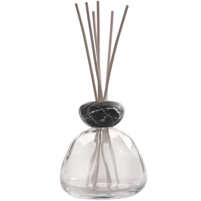 Millefiori Milano Transparent Marble Glass Diffuser with Black Lid