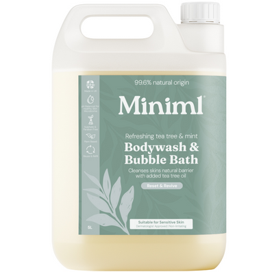 Miniml Eco-Friendly Body Wash & Bubble Bath Tea Tree + Mint 5000ml