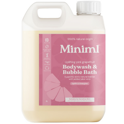 Miniml Body Wash & Bubble Bath Uplifting Pink Grapefruit 2000ml