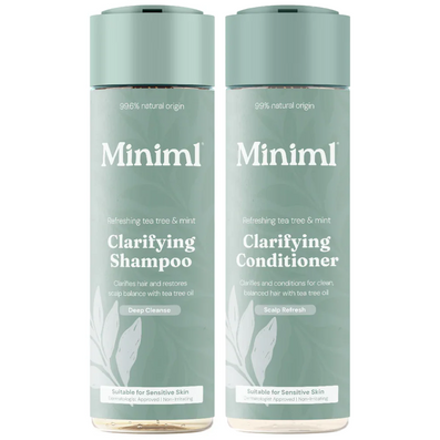 Miniml Clarifying Shampoo & Conditioner Refreshing Tea Tree & Mint Twin 2 x 400ml
