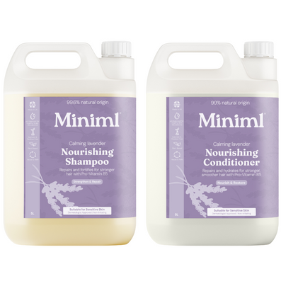 Miniml Eco Friendly Nourish & Repair Lavender & Chamomile Shampoo & Conditioner Twin 2 x 5000ml